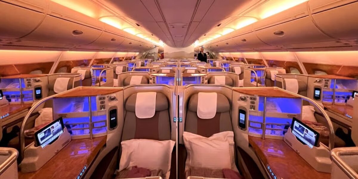 Cabina Business Class Emirates A380